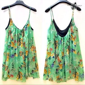 Zara Summer Dream Green Dress, sz M